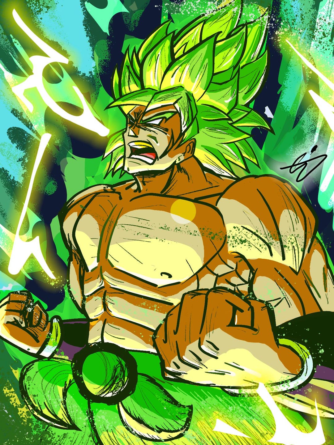 8.5x11 Broly Print | Dragonball Poster - Etsy