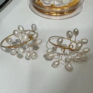 Süßwasser Perle Serviettenring I Original Designed Ast Serviettenring I Perle Serviettenhalter I Elegante Perle Tischdekoration I Handgefertigt