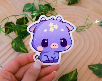 Milkie Way Kuh Aufkleber | Süßer Kuh-Aufkleber | Kuh-Aufkleber | Kawaii Kuh Aufkleber | Tier Aufkleber |  Geschenkideen | Geschenke für Sie | Nette Geschenke
