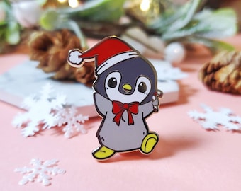 Penguin Pin | Cute Pin | Christmas Pin | Stocking Stuffer | Gift Ideas | Christmas Gifts | Holiday Pin | Stocking Decoration | Xmas Pin