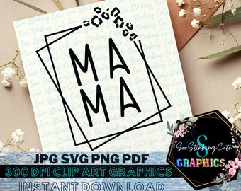 チーター プリント ママ PNG デジタル ダウンロード|JPG png SVG 即時ダウンロード|グラフィック ファイル|ママ PNG|母の日|ママ昇華|ママ PNG|チーター ママ