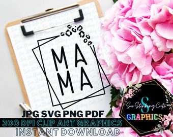 チーター プリント ママ PNG デジタル ダウンロード|JPG png SVG 即時ダウンロード|グラフィック ファイル|ママ PNG|母の日|ママ昇華|ママ PNG|チーター ママ