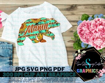 Mama Bear Tshirt Design PNG Digital Download|JPG png SVG Instant download|Graphic File|Mama|Mama Svg|Mothers Day|Mama Sublimation