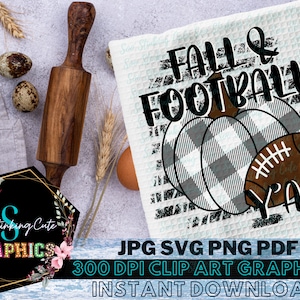 Fall & Football Yall Dish Towel digital download|JPG PNG SVG Pdf Instant download|Kitchen Towel|Tea Towel|Fall sublimation dtf|Buffalo Check