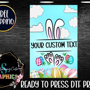 Easter Bunny Garden Flag DTF Print Ready to Press,DTF Prints Easter,Garden Flag Easter,Easter Bunny DTF,Garden Easter Flag,Flag for Easter