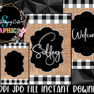 Personalized Burlap Monogram Initial Flag Digital Download,Custom Garden Flag,Monogram Flag,Family Name Flag,Welcome Garden,Spring Flag
