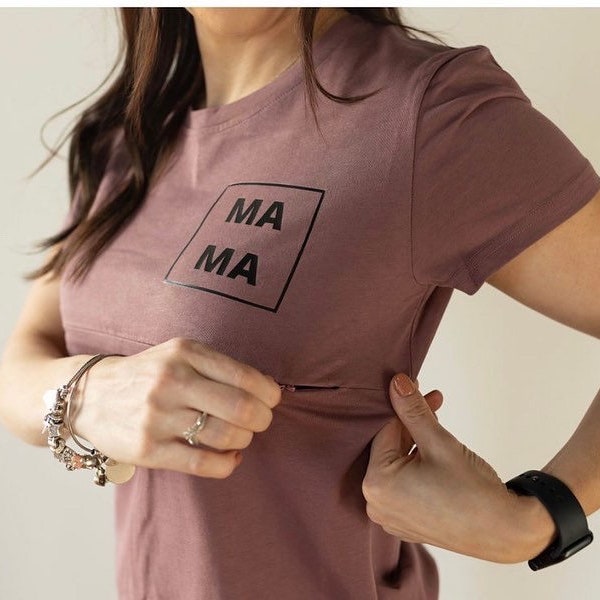 Mama Shirt, Breastfeeding Shirt, Mama Personalized Breastfeeding Top, Mama