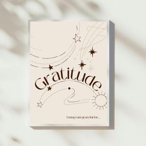 Gratitude Poster - Minimalist Printable Wall Art, Daily Thankfulness Reflection for Everyone, A4 Digital Download