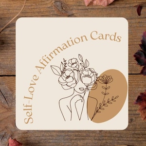 Self-Love Affirmation Cards + Motivational Wall Art Poster - 7 printable SelfLove Quotes - Positive Digital Cards & A4 Print for Women
