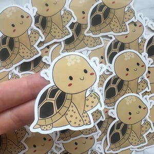Sticker Vinyle Écaille Dessin Animé Écaille, Conception Tortue Mignonne, Sticker Pour Ordinateur Portable, Bouteilles D'eau, Décoration Pour Ordinateur Portable