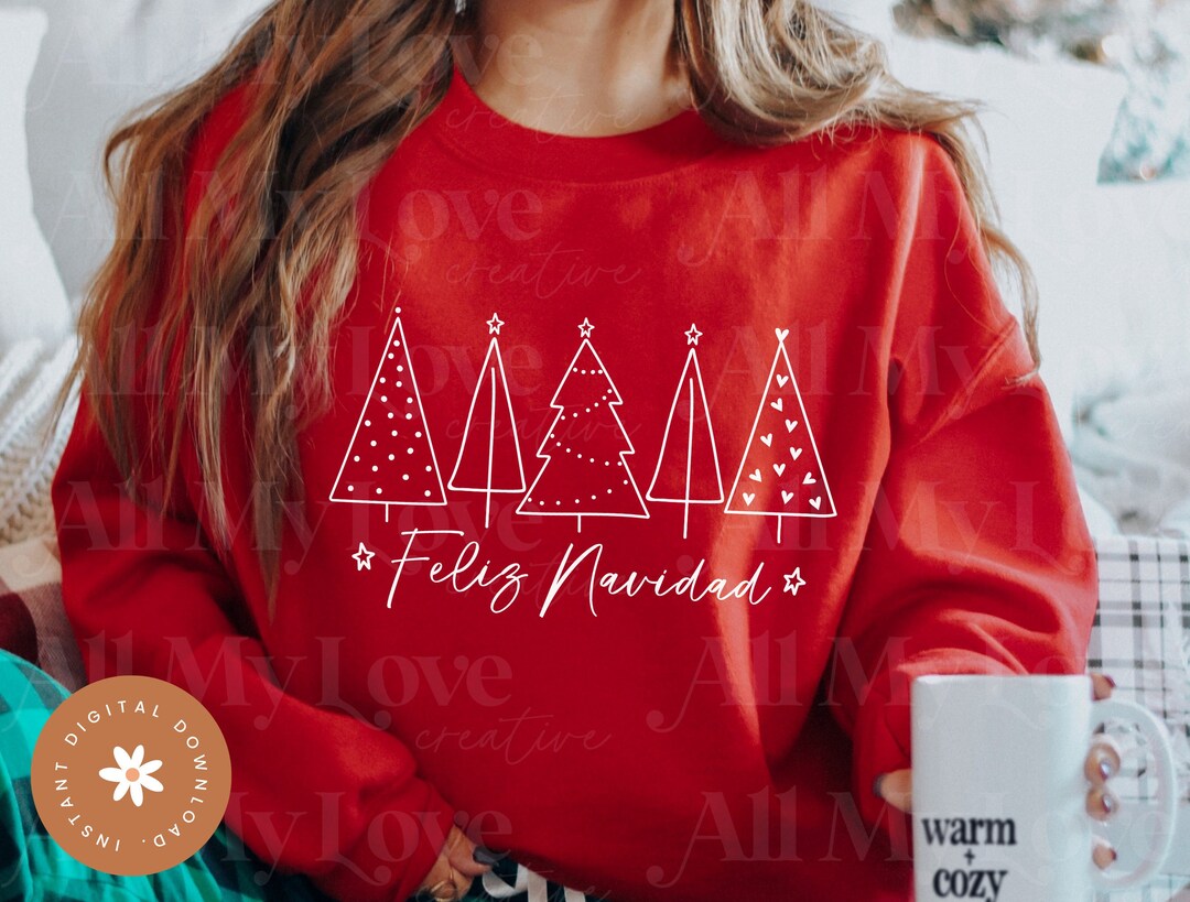 Feliz Navidad Trees PNG, Christmas Trees Png, Christmas Trees Shirt Svg