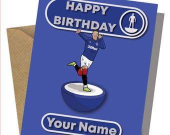 Rangers Birthday Card, Personalised Birthday Card, Ryan Kent, Scottish Football, Rangers Birthday Gift, Soccer Gifts, Rangers FC
