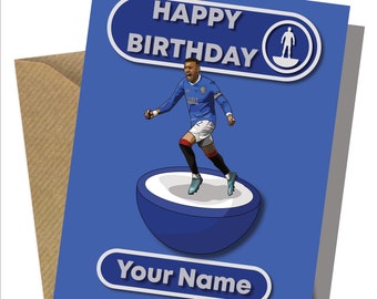Rangers Birthday Card, Personalised Birthday Card, James Tavenier, Scottish Football, Rangers Birthday Gift, Soccer Gifts, Rangers FC