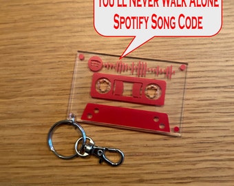 Liverpool Gift Personalised Spotify Keyring Birthday Gift For Him Football Lover Father's Day Gift LFC Keyring Gift for her