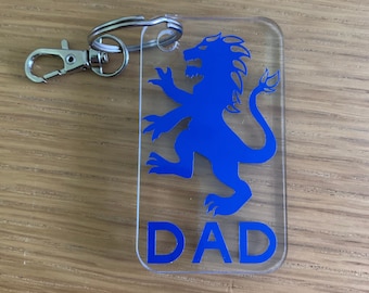 Rangers Birthday Present For Him Football Lover Father's Day Football Gift  Keyring Gift for her Keyring Rangers Inspired Gift Personalised