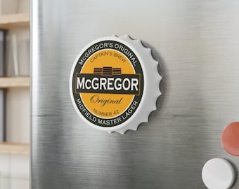 Celtic Gift Bottle Opener Personalised Gift Birthday Idea Home Bar Gift Football Fan Gift Man Cave Magnetic Bottle Opener McGregor's Lager