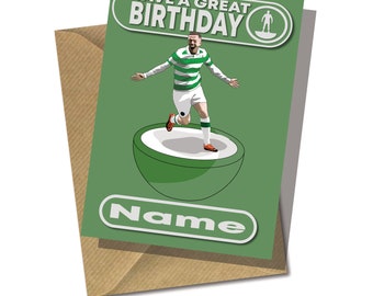 Celtic Birthday Card, Personalised Birthday Card, Scottish Football, Celtic Birthday Gift, Soccer Gifts, Celtic Gifts, football fan gift