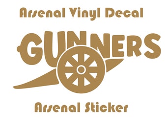 Arsenal Inspired Wall Decal Bedroom Gold Sticker Gunners Gift for Him Wall Decor Sticker Print Personalised Boy Birthday Gift Dad Gift