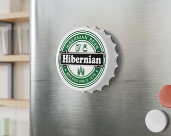 Hibernian Fan Gift, Magnetic Bottle Opener, Hibs Gift, Man Cave Gift, Home Bar Gift, Personalised Gift, hibees drink coaster, Easter Road