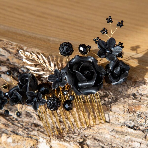 Black Hair Comb Etsy