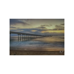 The Pier, San Siego Pier, Ocean Beach Pier, Ocean Beach, Ocean, Beach, Sunset,  Satin finished Posters 20x30&quot;