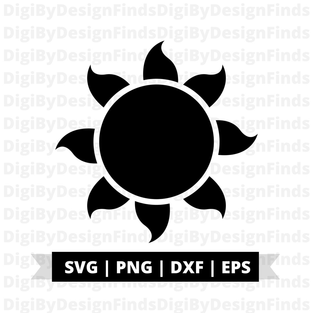 Sun Silhouette SVG Sun Svg Sun Clipart Svg Png Dxf and Eps - Etsy