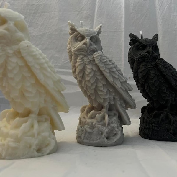 Kerzen Eule Gro I Owl Candle I Deko I Gift I Sojawachs I Gothic Home Decor I Wohndeko I Hochzeit I Geschenkidee