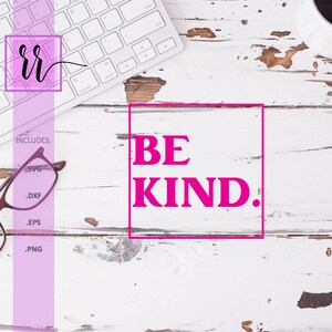 Be Kind SVG / Retro Pink Shirt Day / Mental Health SVG / Be Kind / Stop Bullying / Trendy / Retro / Cut File / Uso comercial