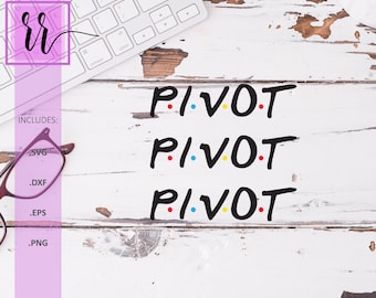 Pivot SVG | F.R.I.E.N.D.S. Couper le fichier (téléchargement numérique)