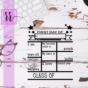 Back to School Chalkboard SVG | First Day Of SVG | Kid&#39;s Chalkboard SVG | Personal & Commercial Use | Cut File Cricut | Cut File Silhouette