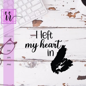 Dejé mi corazón en Cape Breton SVG / Cape Breton SVG / Back Home SVG / Uso personal y comercial / Cut File Cricut / Cut File Silhouette