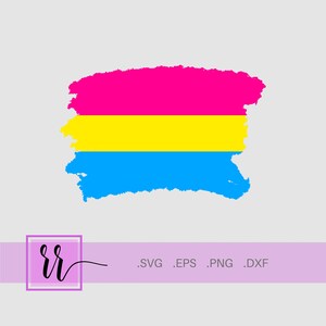 Pansexual Paint Stroke SVG | Gay Pride Background | LGBT Cut File | Pride | Rainbow | Gay Festival Outfit | Pride Cut Files | Commercial Use