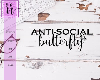 Schmetterling svg | Introvertiert png, eps, dxf