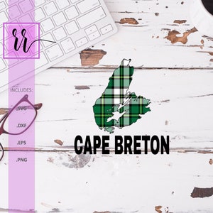 Cape Breton Tartan Map SVG | East Coast Canada Cut File (Digital Download)