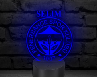 Fenerbahce LED lamp with name engraving