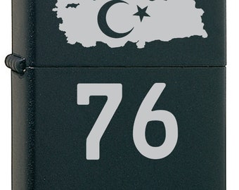 Türkiye flag igdir lighter with name engraving petrol lighter