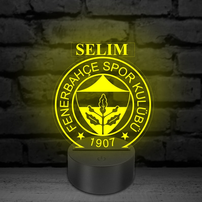 Fenerbahce LED Lampe mit Namen Gravur Bild 2