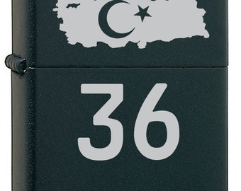 Türkiye flag kars lighter with name engraving petrol lighter