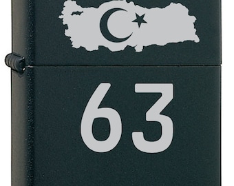 Türkiye flag sanliurfa lighter with name engraving petrol lighter