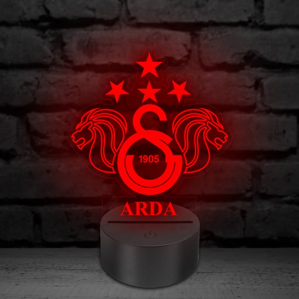 Galatasaray LED Lampe mit Namen Gravur