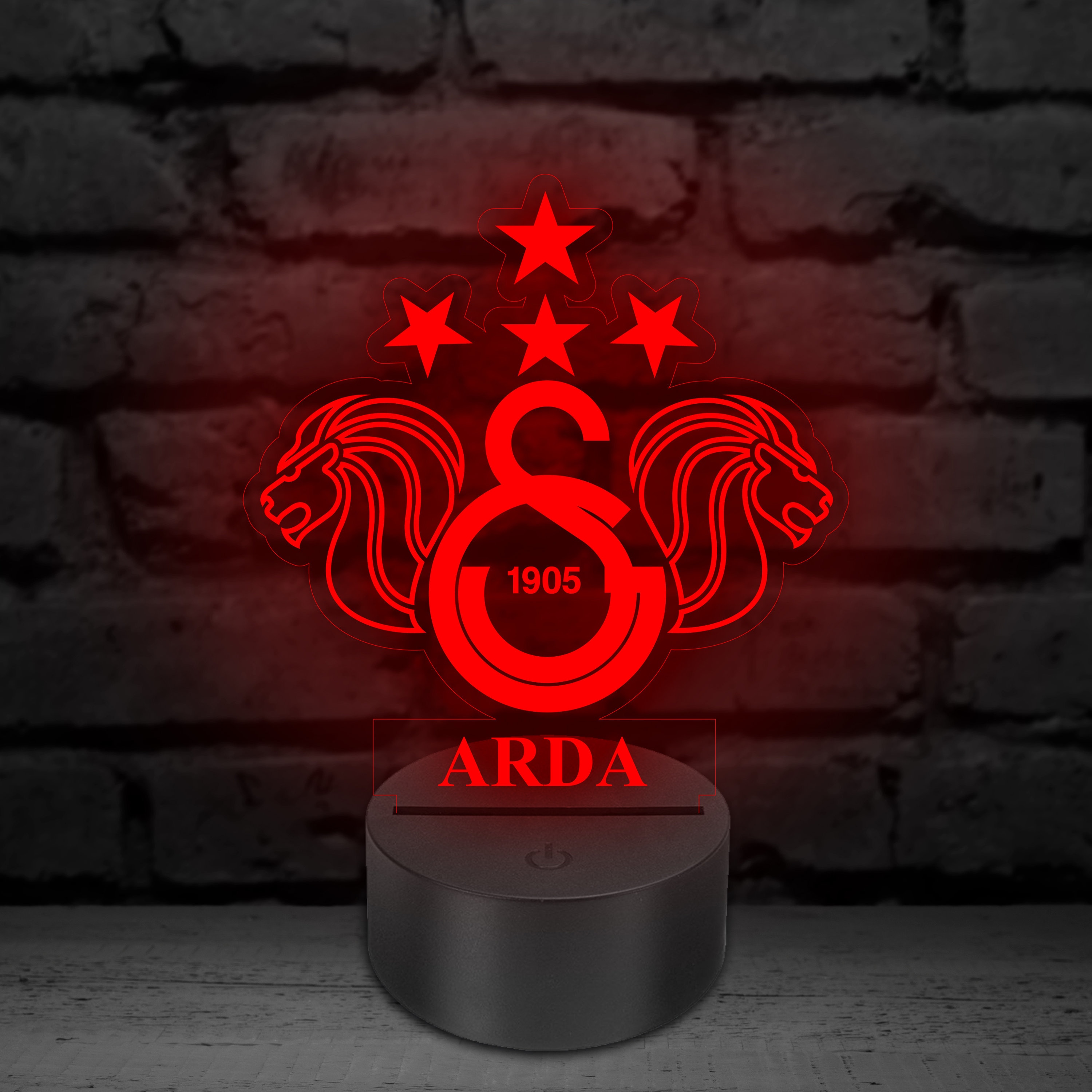 Galatasaray LED Lamp With Name Engraving 