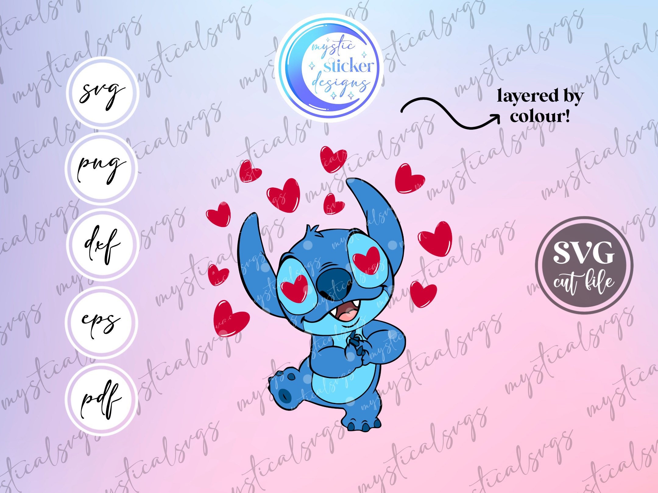 Stitch Hearts Svg Png Love Svg Valentines Svg Stitch Love Etsy
