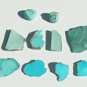 AA grade natural Turquoise jewelry pre-forms, 28g. Ready for your next jewelry project.  Nice color and variety for this price.