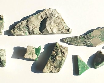 Untreated variscite end cuts and slabettes for making jewelry, 161g.  Nice material that makes beautiful cabs and earrings.