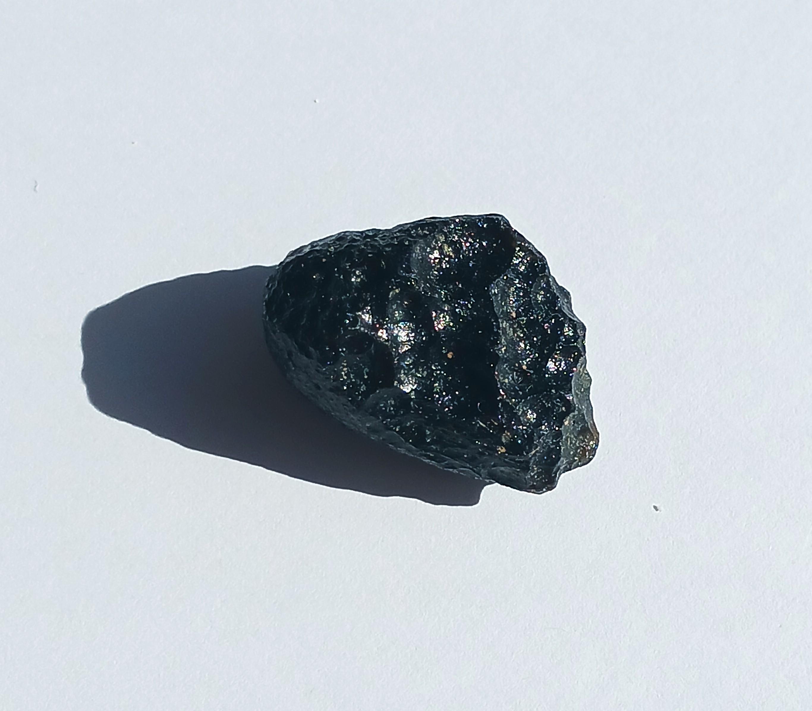 Rare Black Tektite Meteorite Impact Glass Showing Regmaglypt Patterns ...