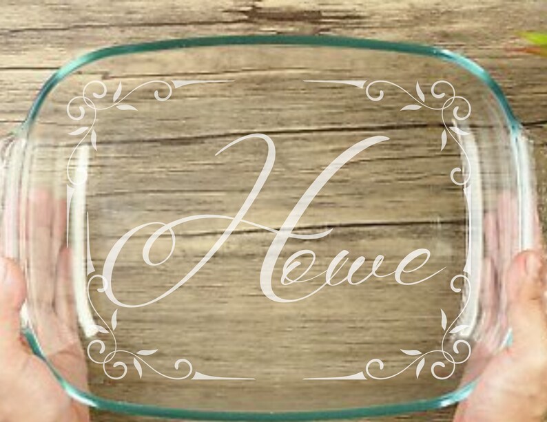 Pyrex Baking/ Casserole Dish Personalized With Your Name! Wedding ...
