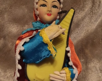 Vintage oriental doll made in Taiwan approx 10 inches tall
