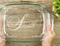 Laser engraved personalized Pyrex 9x13 with lid. baking  Custom Pyrex Baking Dish – Laser Engraved Keepsake for Holidays & Heirlooms