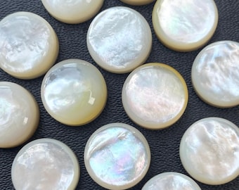 Natürliche Perle rund Cabochon: kalibriert Edelstein Perlmutt rund Cabochon Am besten für die Schmuckherstellung 5 mm bis 15 mm