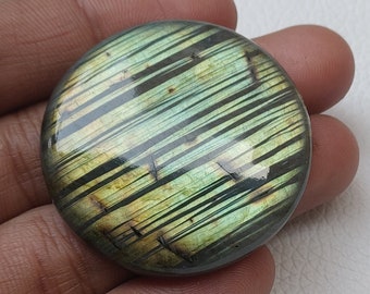 Lining Pattern! Labradorite Cabochon, Multi Golden Flashy Round Shape Loose Labradorite Gemstone Cabochon, Best For Wire Wrap Jewelry.